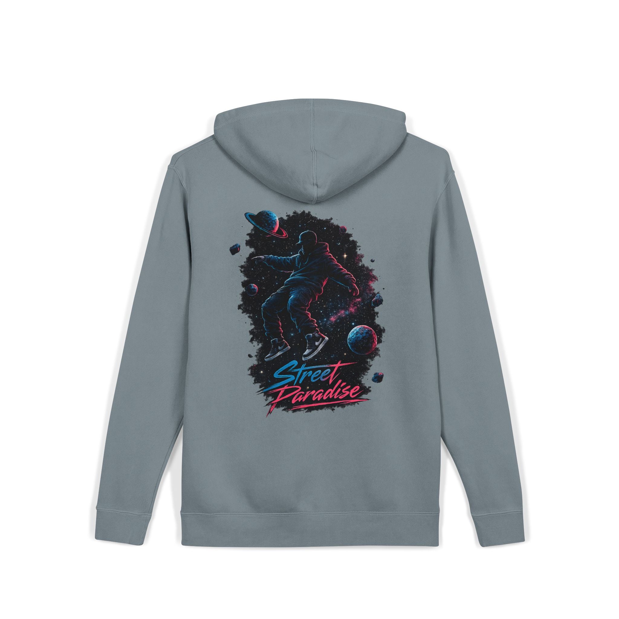 Street Paradise Hoodie — Retro Neon Skate Graphic Pullover