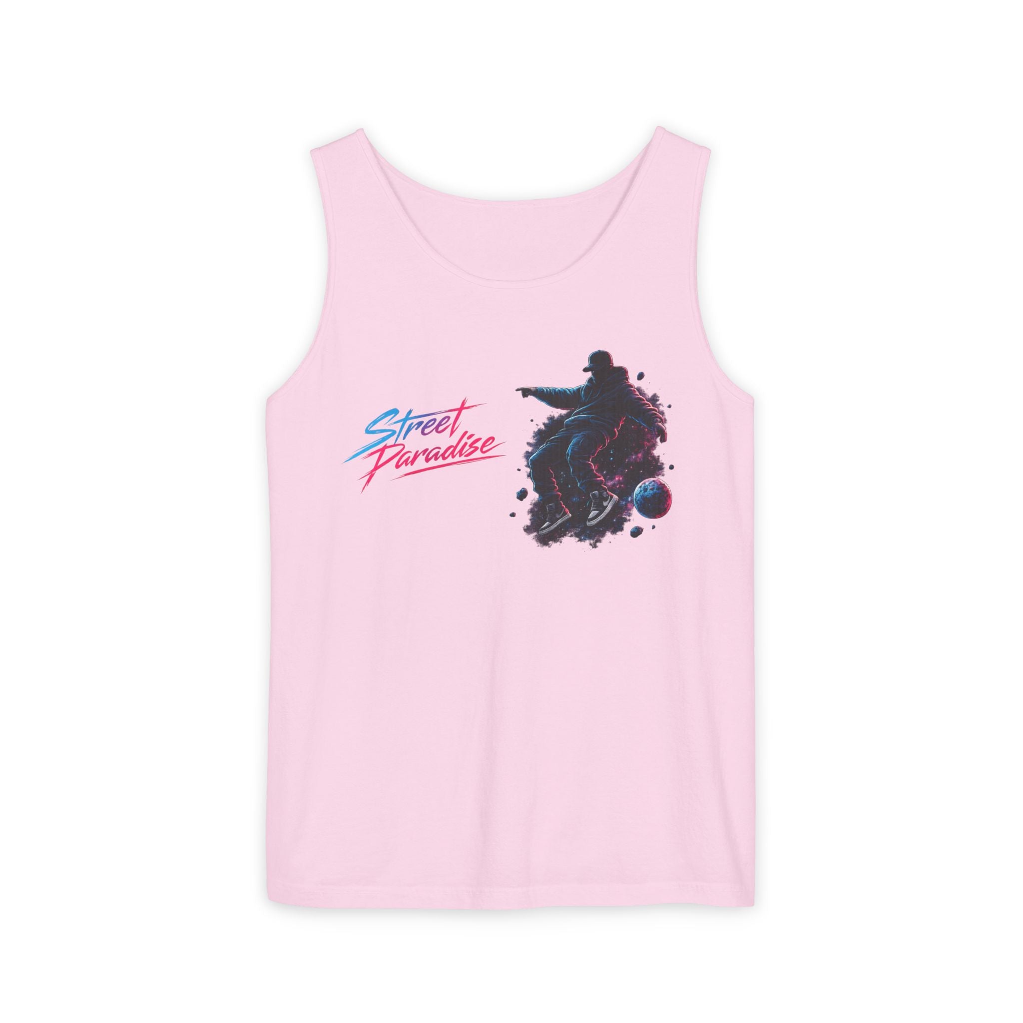 Street Paradise Skate Tank Top — Retro Vaporwave Skateboard Graphic Tank