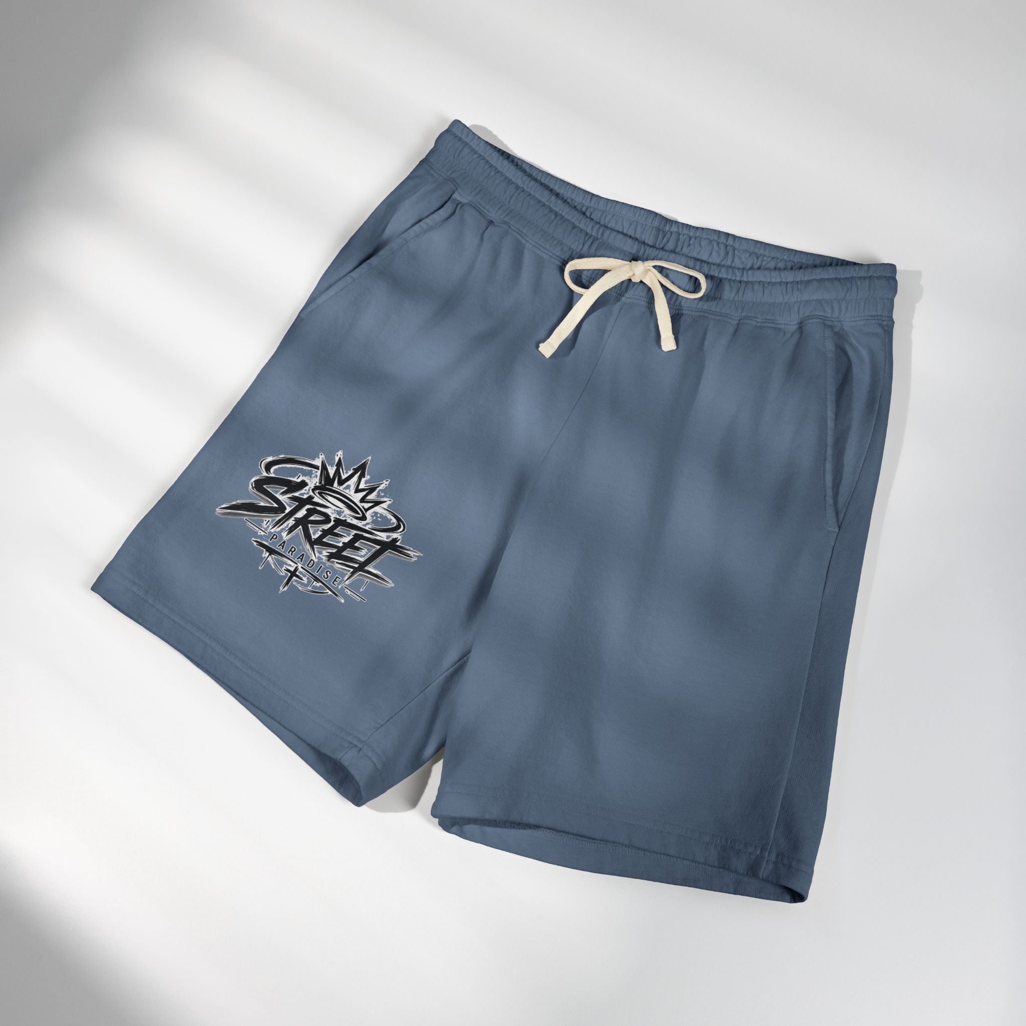 Street Crown Fleece Sweat Shorts — Garment-Dyed Lightweight Lounge Shorts