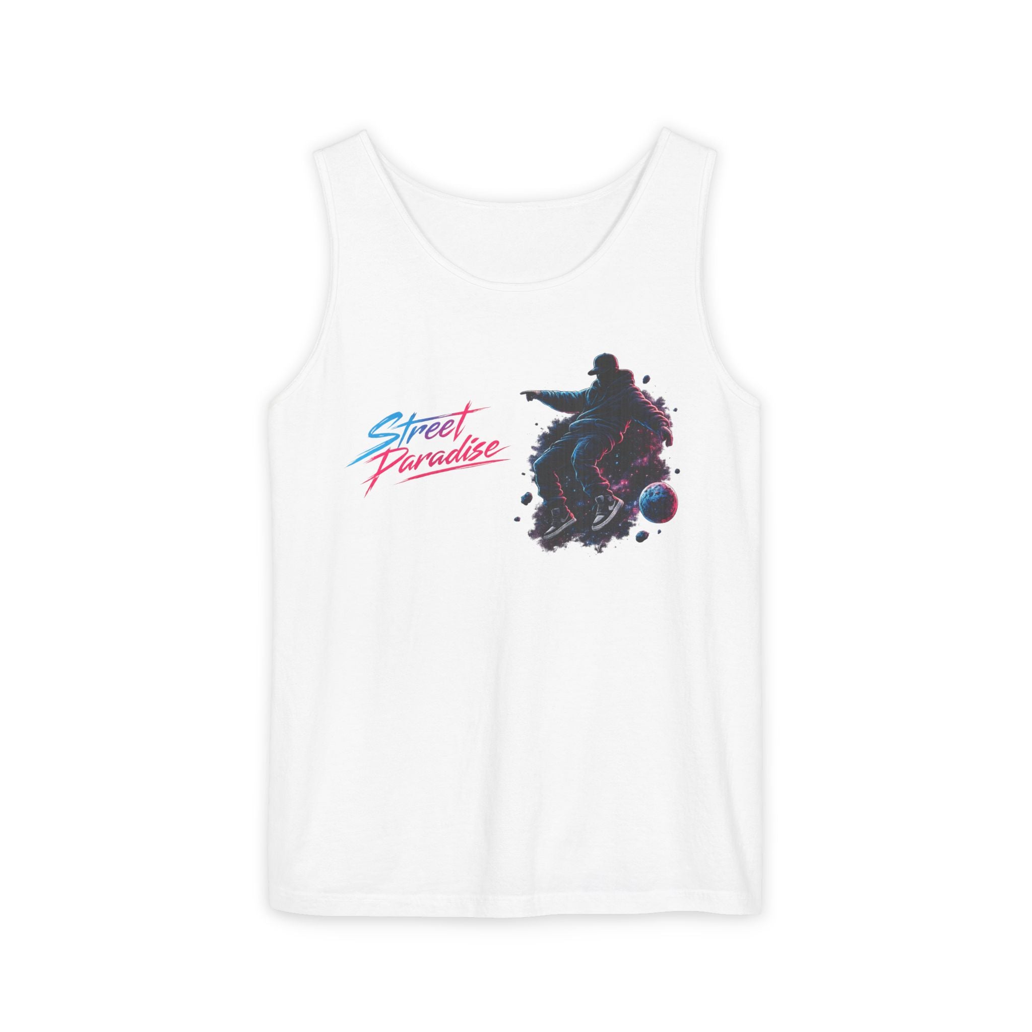 Street Paradise Skate Tank Top — Retro Vaporwave Skateboard Graphic Tank
