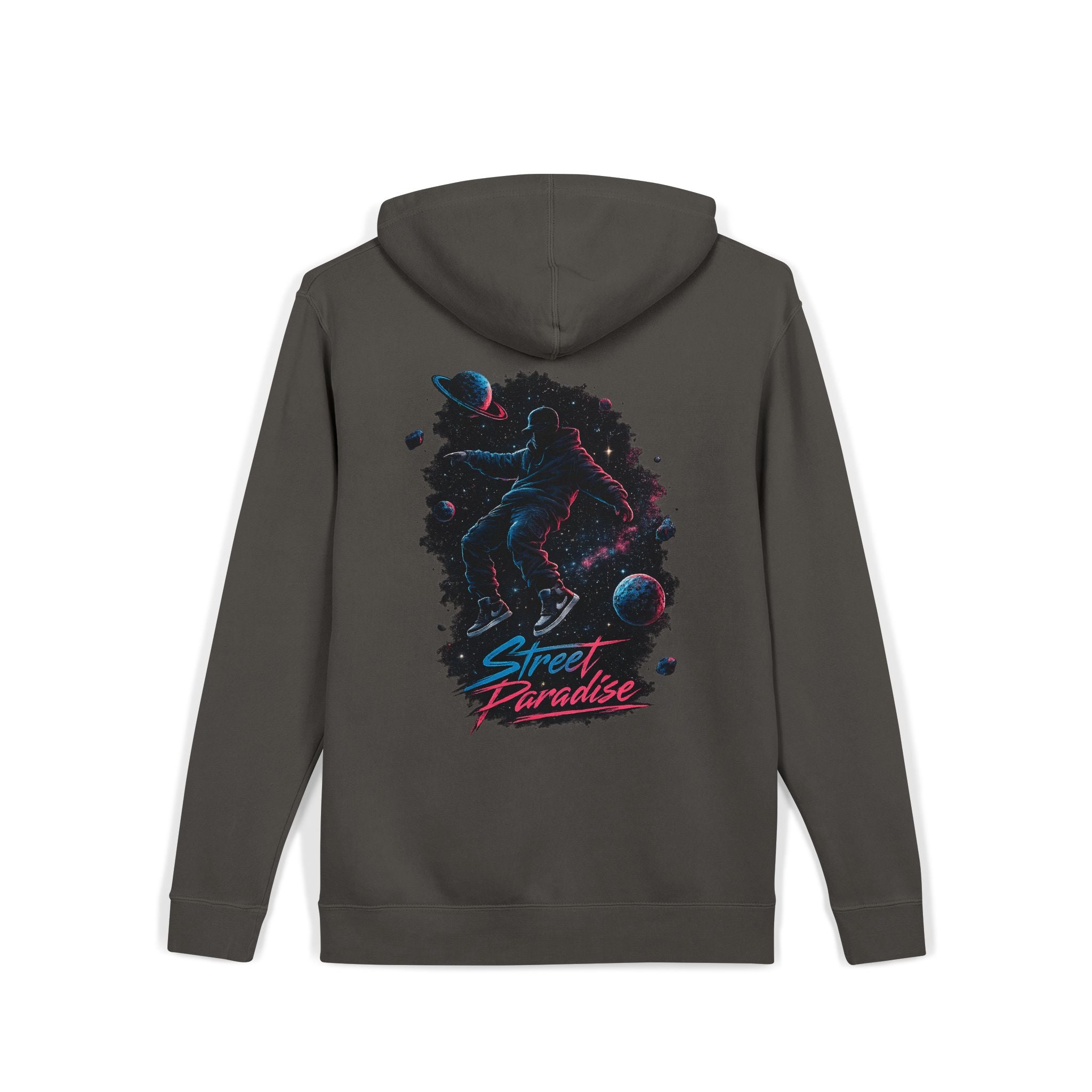 Street Paradise Hoodie — Retro Neon Skate Graphic Pullover