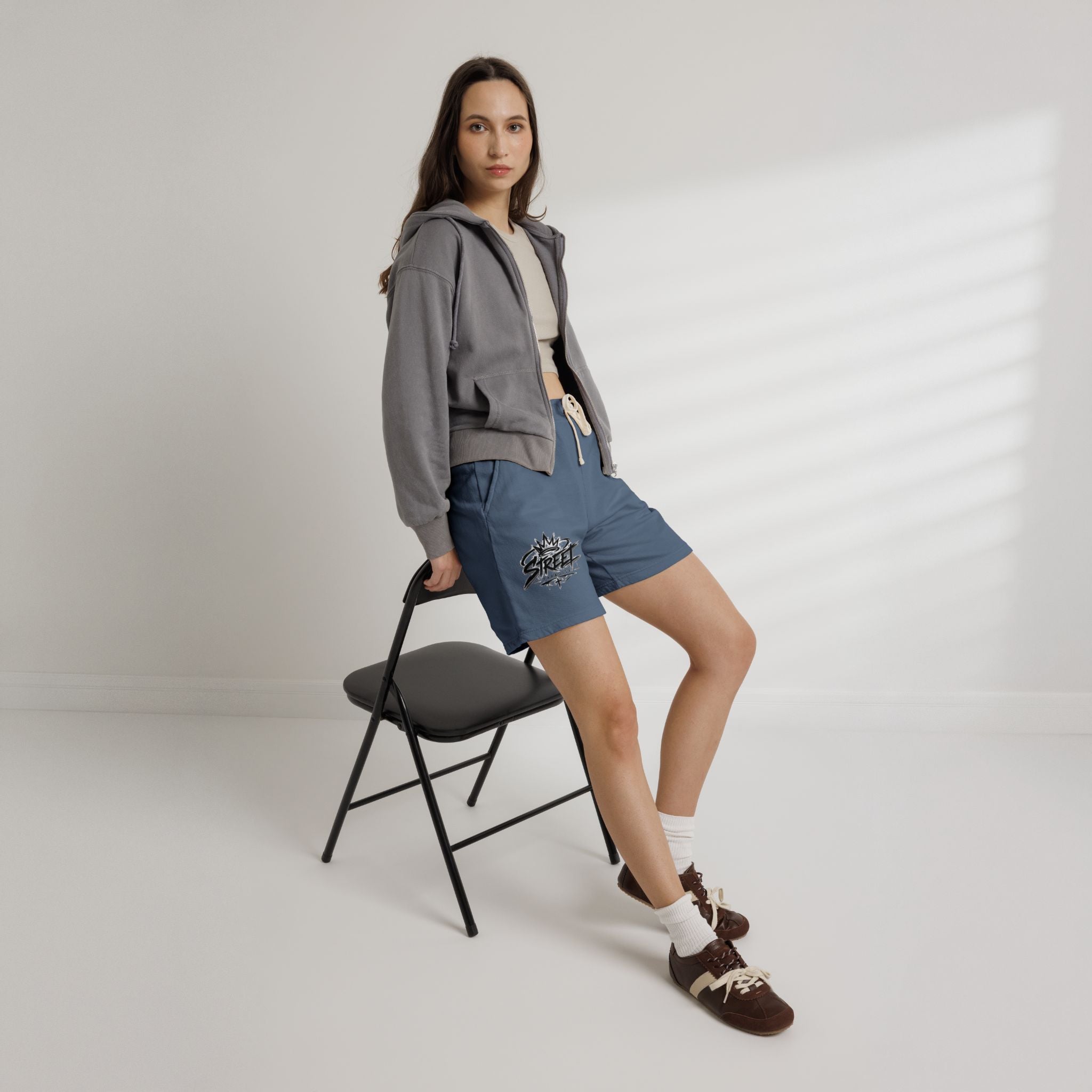 Street Crown Fleece Sweat Shorts — Garment-Dyed Lightweight Lounge Shorts