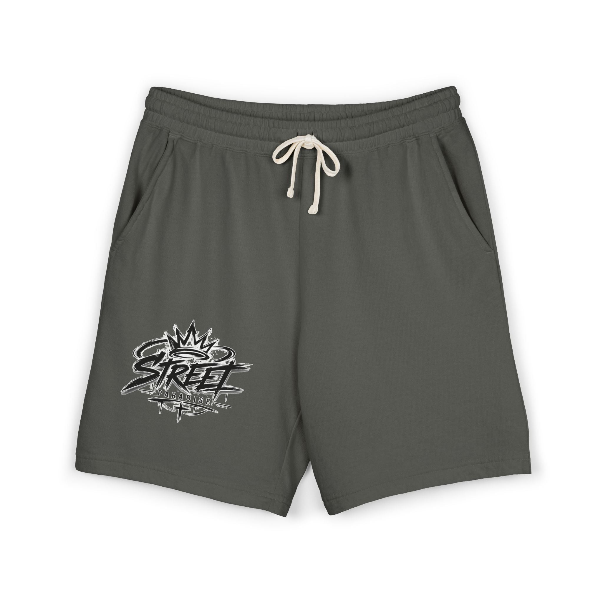 Street Crown Fleece Sweat Shorts — Garment-Dyed Lightweight Lounge Shorts