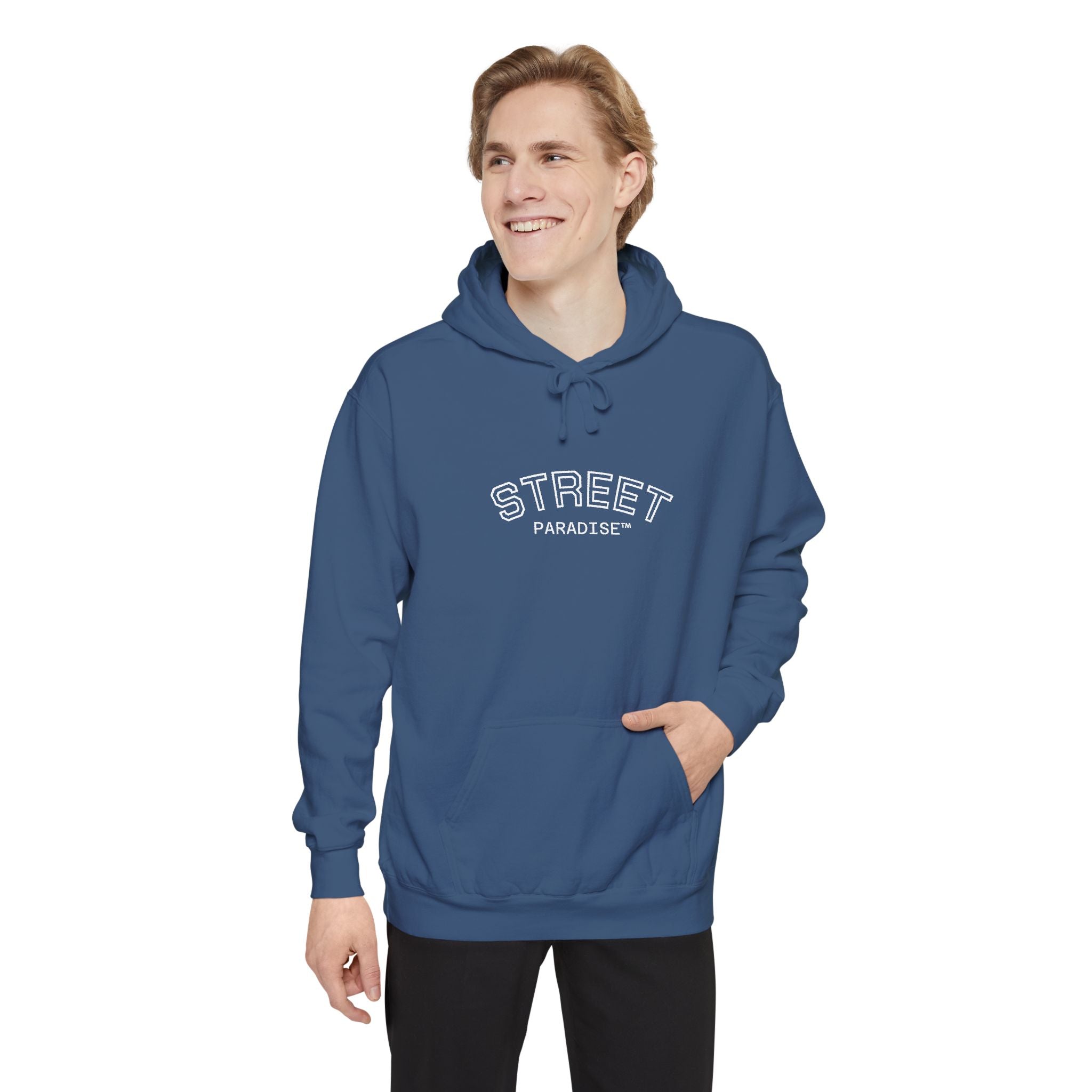 Street Paradise Hoodie — Garment-Dyed Cozy Pullover