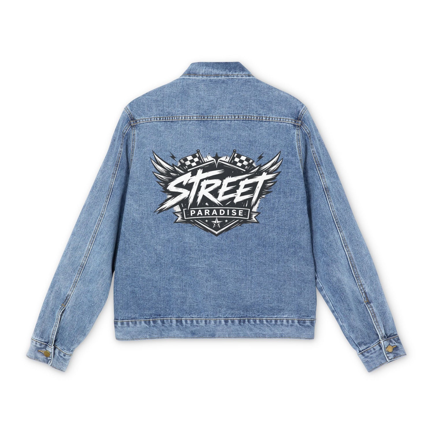 Denim Jacket — Street Vibes Back Print Men&