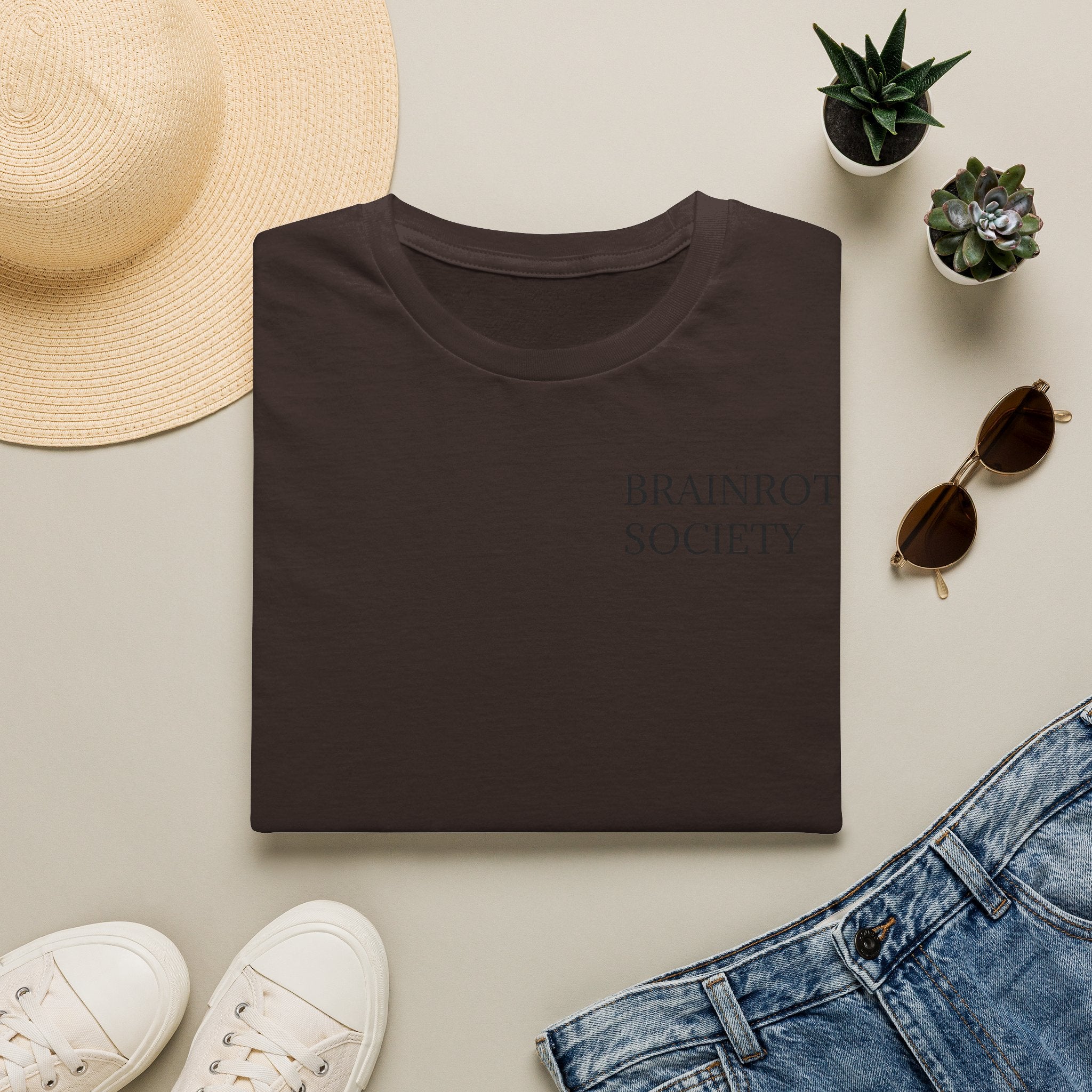 Brainrot Society T‑Shirt — Minimalist Chest Logo Tee