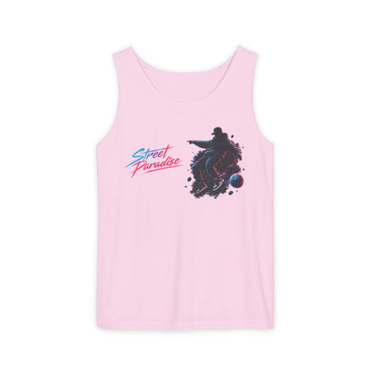 Street Paradise Skate Tank Top — Retro Vaporwave Skateboard Graphic Tank