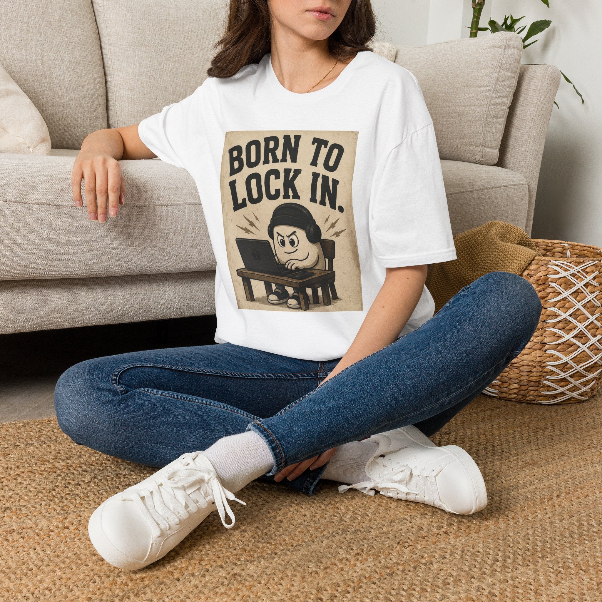 Born to Lock In T-Shirt — Gamer Focused Retro Gaming Tee