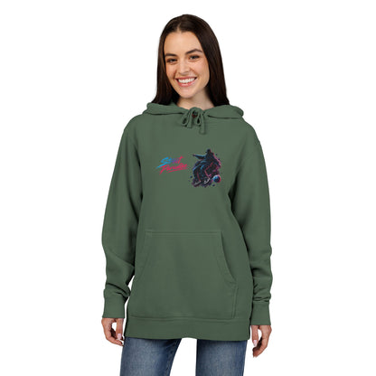 Street Paradise Hoodie — Retro Neon Skate Graphic Pullover