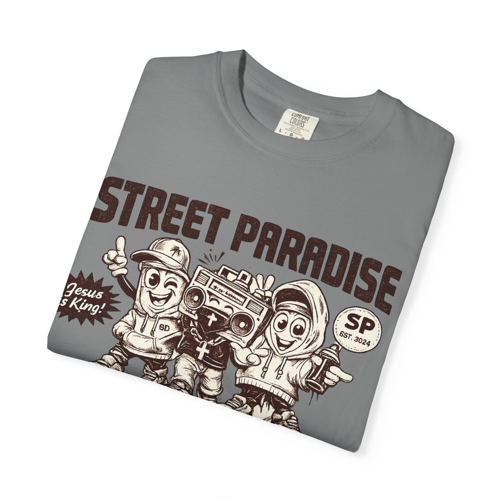 Street Paradise Graphic T-Shirt — "Heavenly Gear" Retro Skate Crew Tee