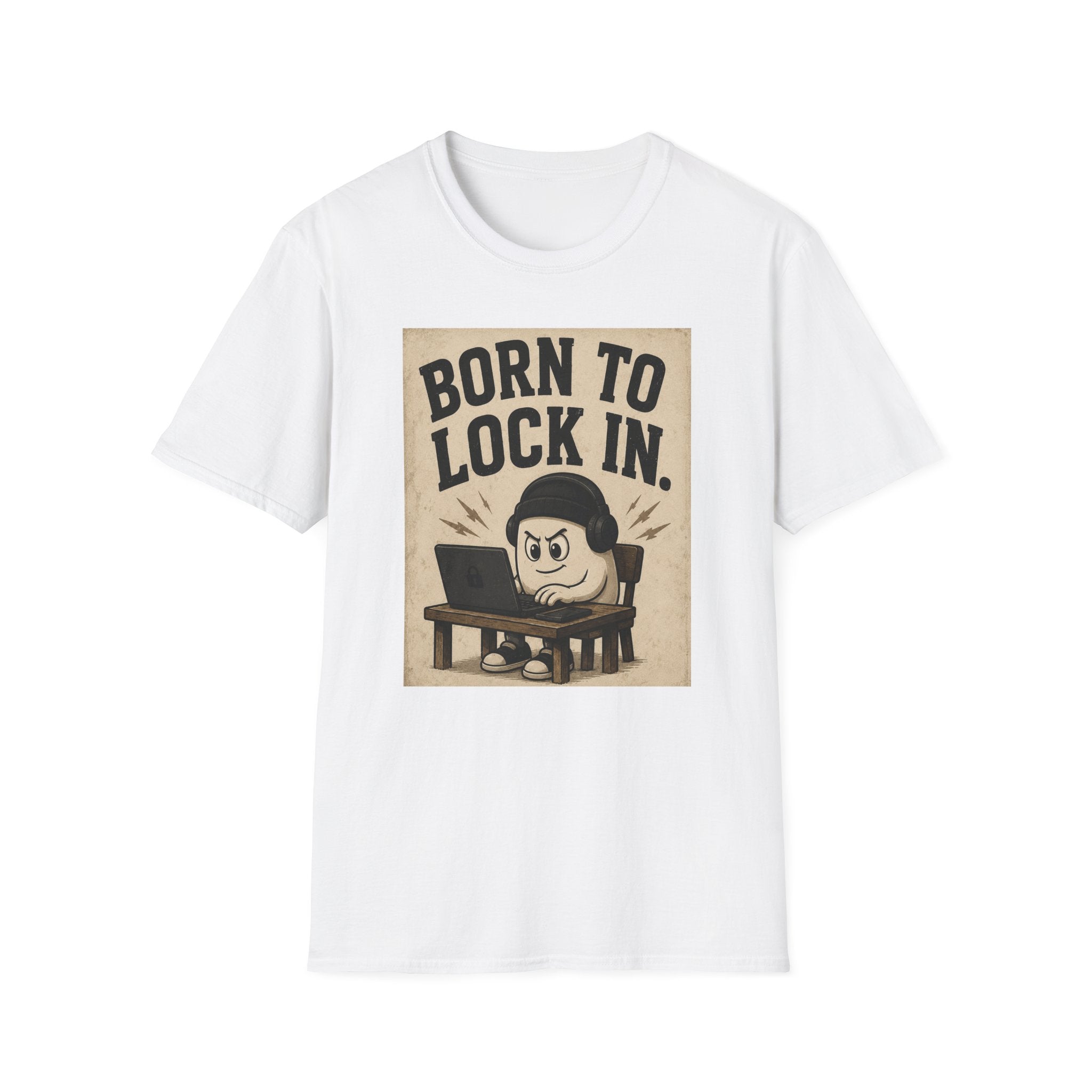 Born to Lock In T-Shirt — Gamer Focused Retro Gaming Tee
