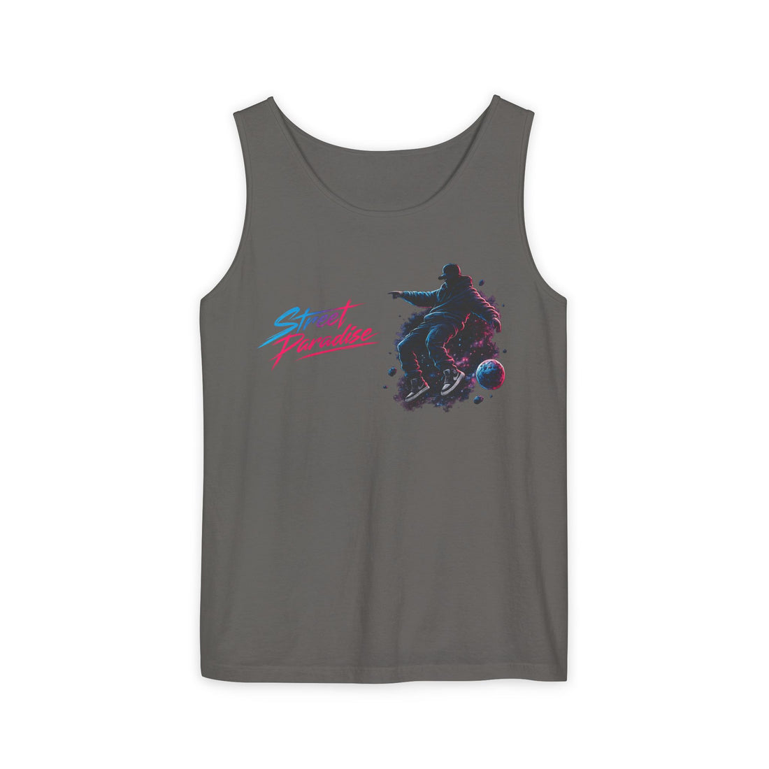 Street Paradise Skate Tank Top — Retro Vaporwave Skateboard Graphic Tank