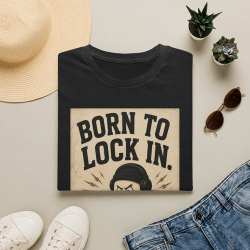 Born to Lock In T-Shirt — Gamer Focused Retro Gaming Tee