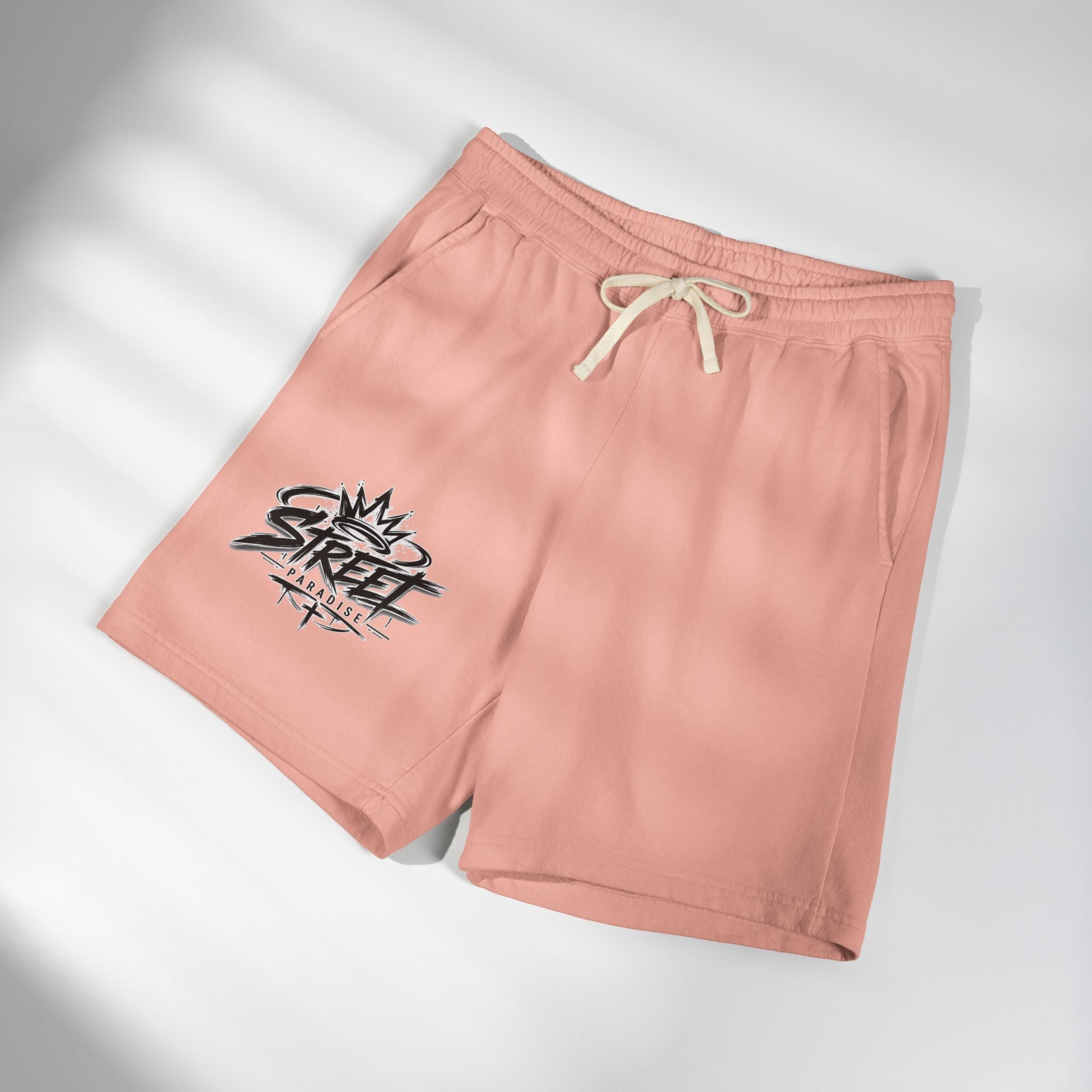 Street Crown Fleece Sweat Shorts — Garment-Dyed Lightweight Lounge Shorts
