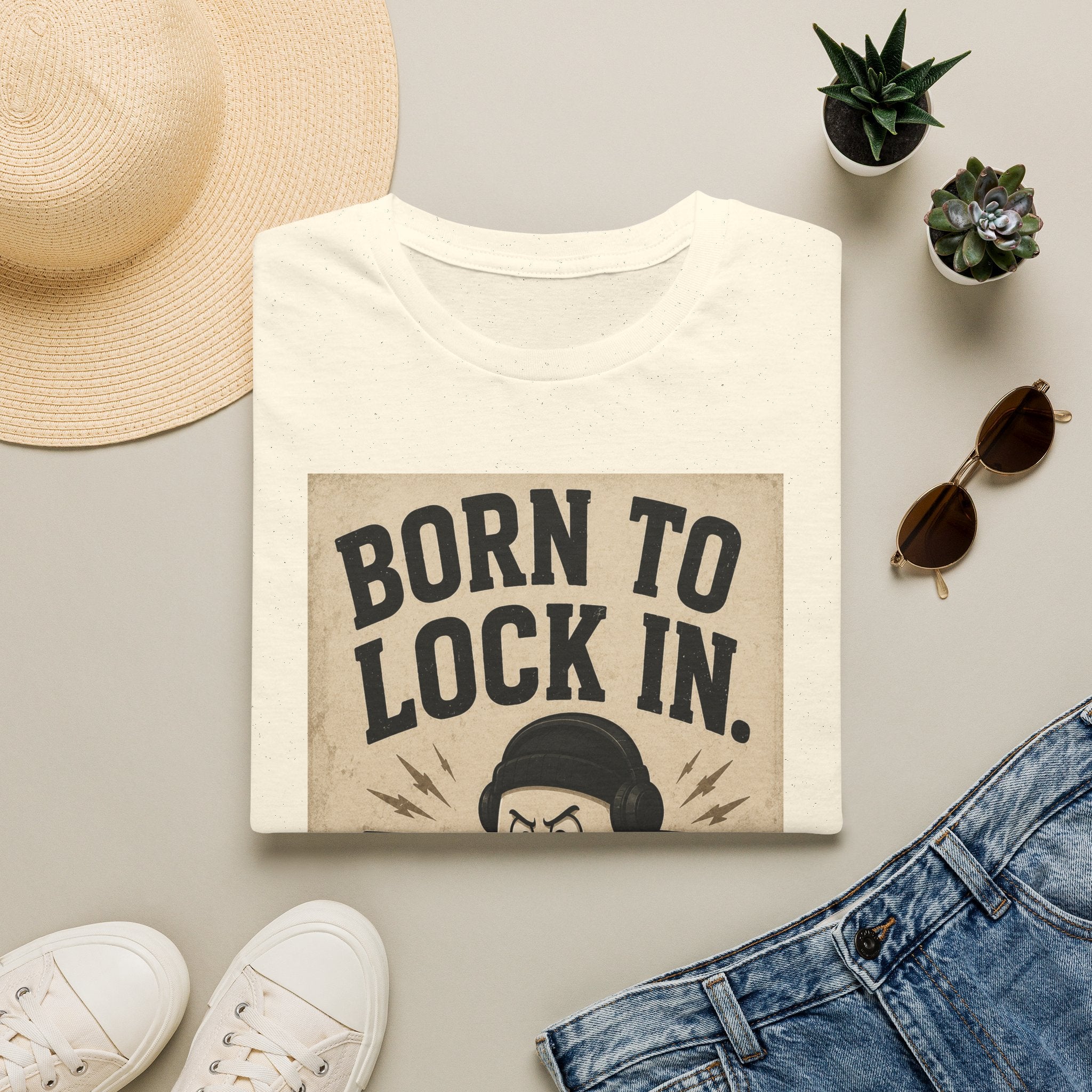 Born to Lock In T-Shirt — Gamer Focused Retro Gaming Tee