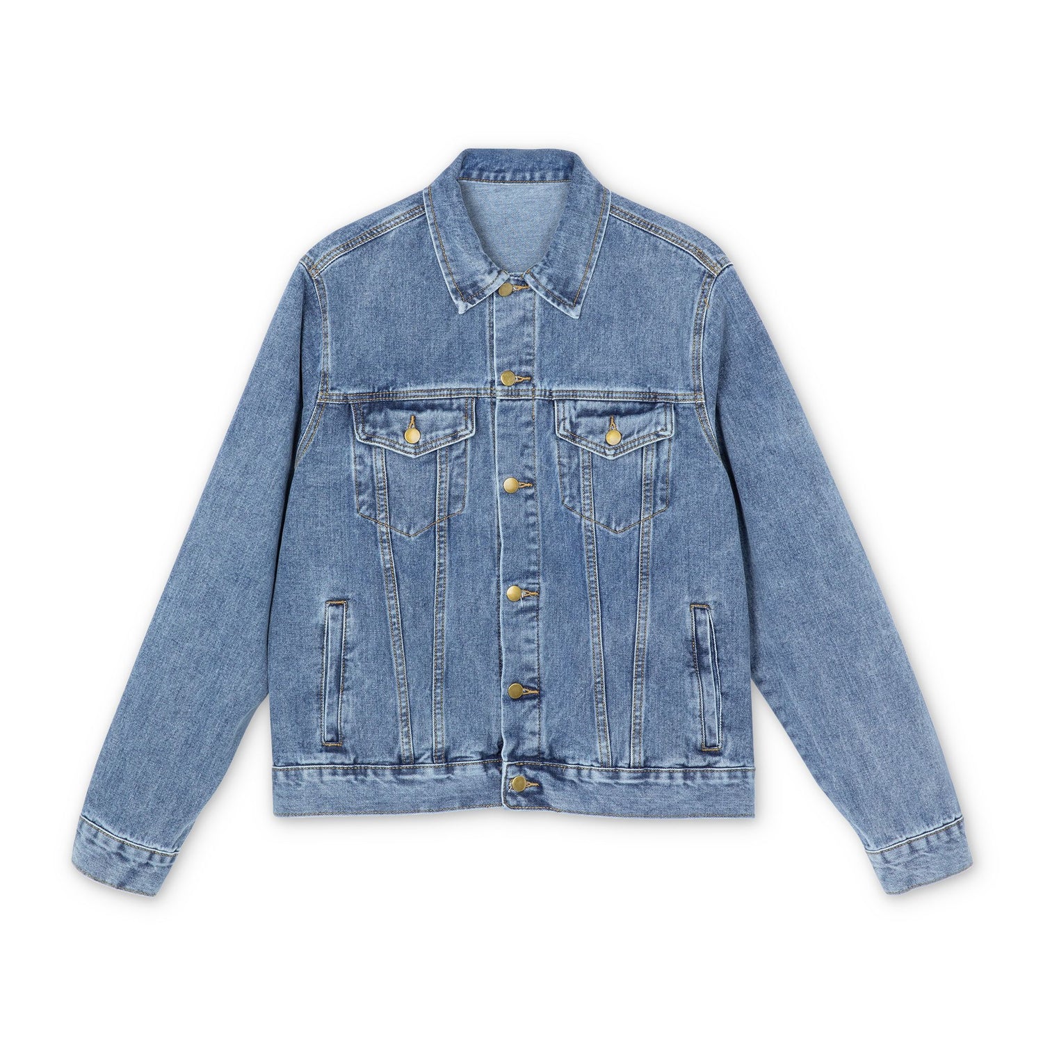 Denim Jacket — Street Vibes Back Print Men&