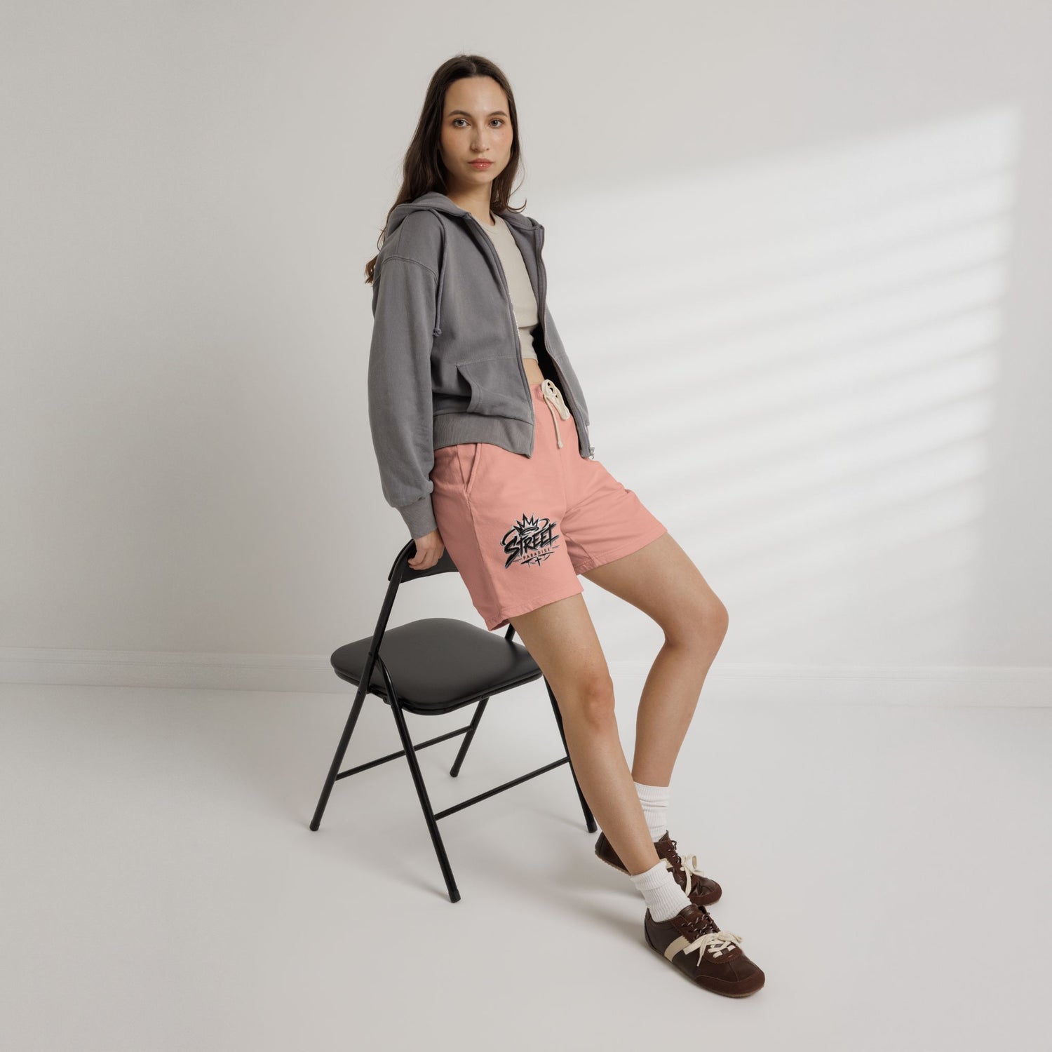 Street Crown Fleece Sweat Shorts — Garment-Dyed Lightweight Lounge Shorts