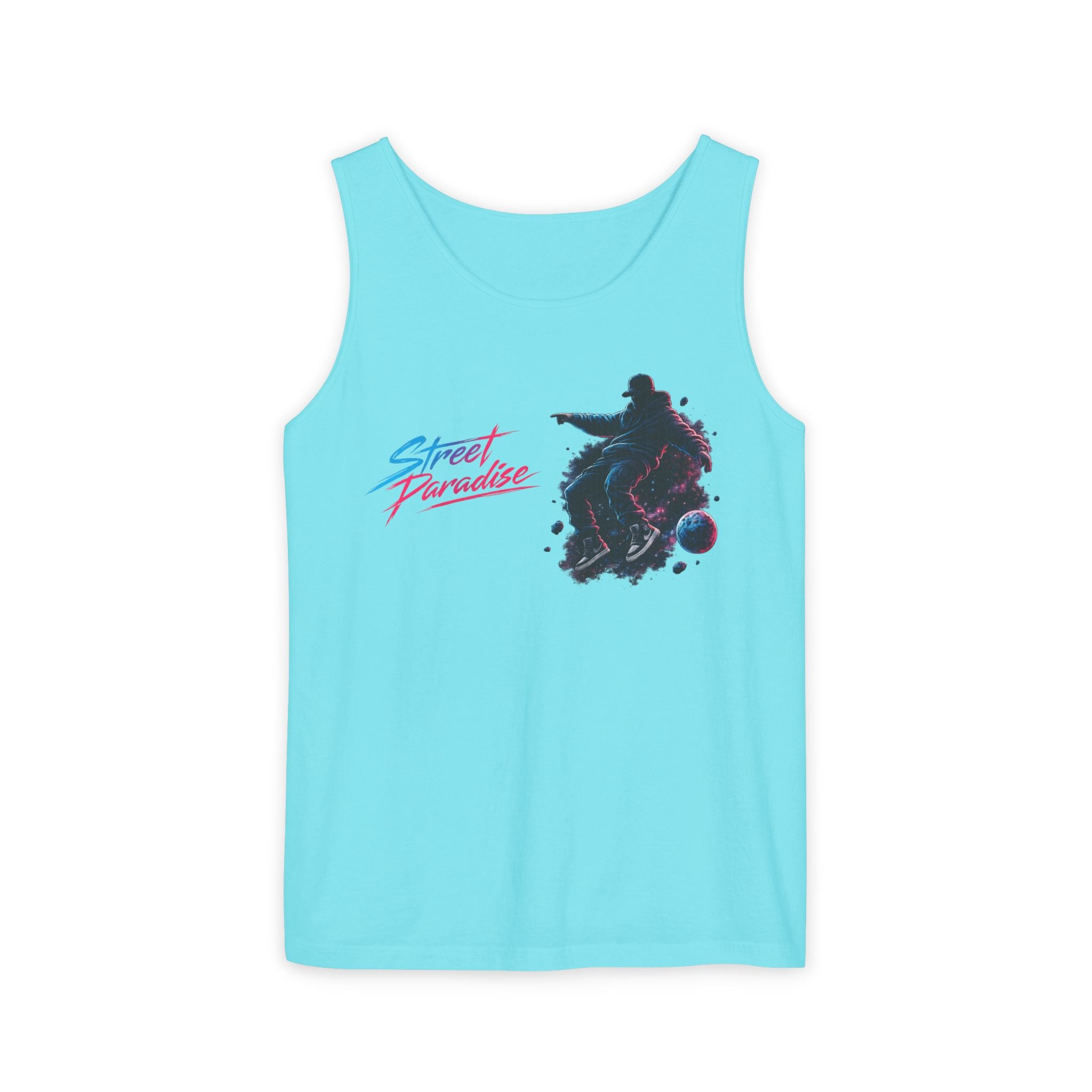 Street Paradise Skate Tank Top — Retro Vaporwave Skateboard Graphic Tank