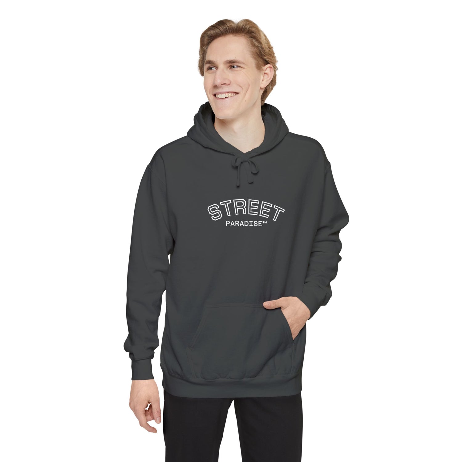 Street Paradise Hoodie — Garment-Dyed Cozy Pullover