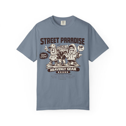 Street Paradise Graphic T-Shirt — "Heavenly Gear" Retro Skate Crew Tee