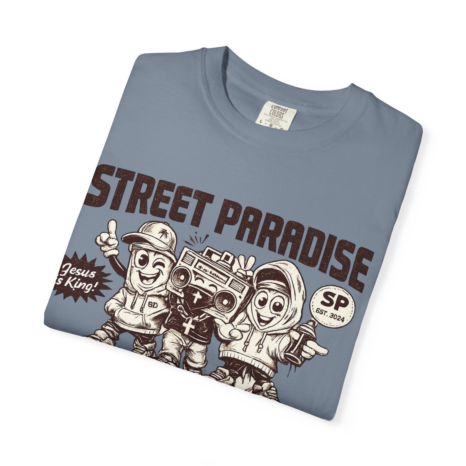 Street Paradise Graphic T-Shirt — "Heavenly Gear" Retro Skate Crew Tee