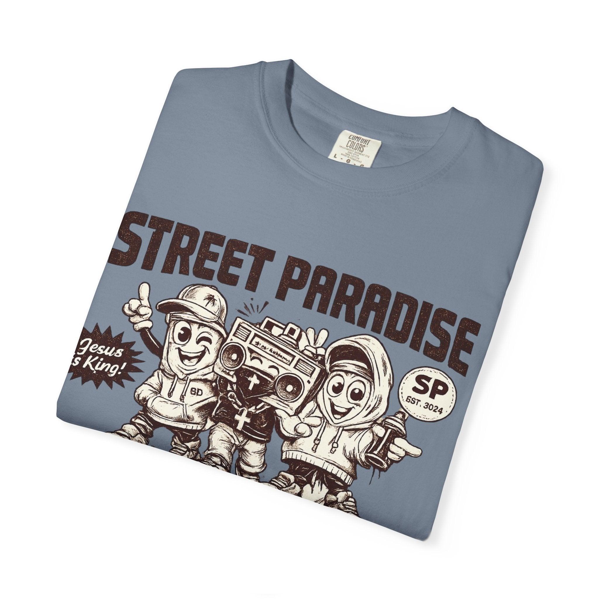 Street Paradise Graphic T-Shirt — "Heavenly Gear" Retro Skate Crew Tee
