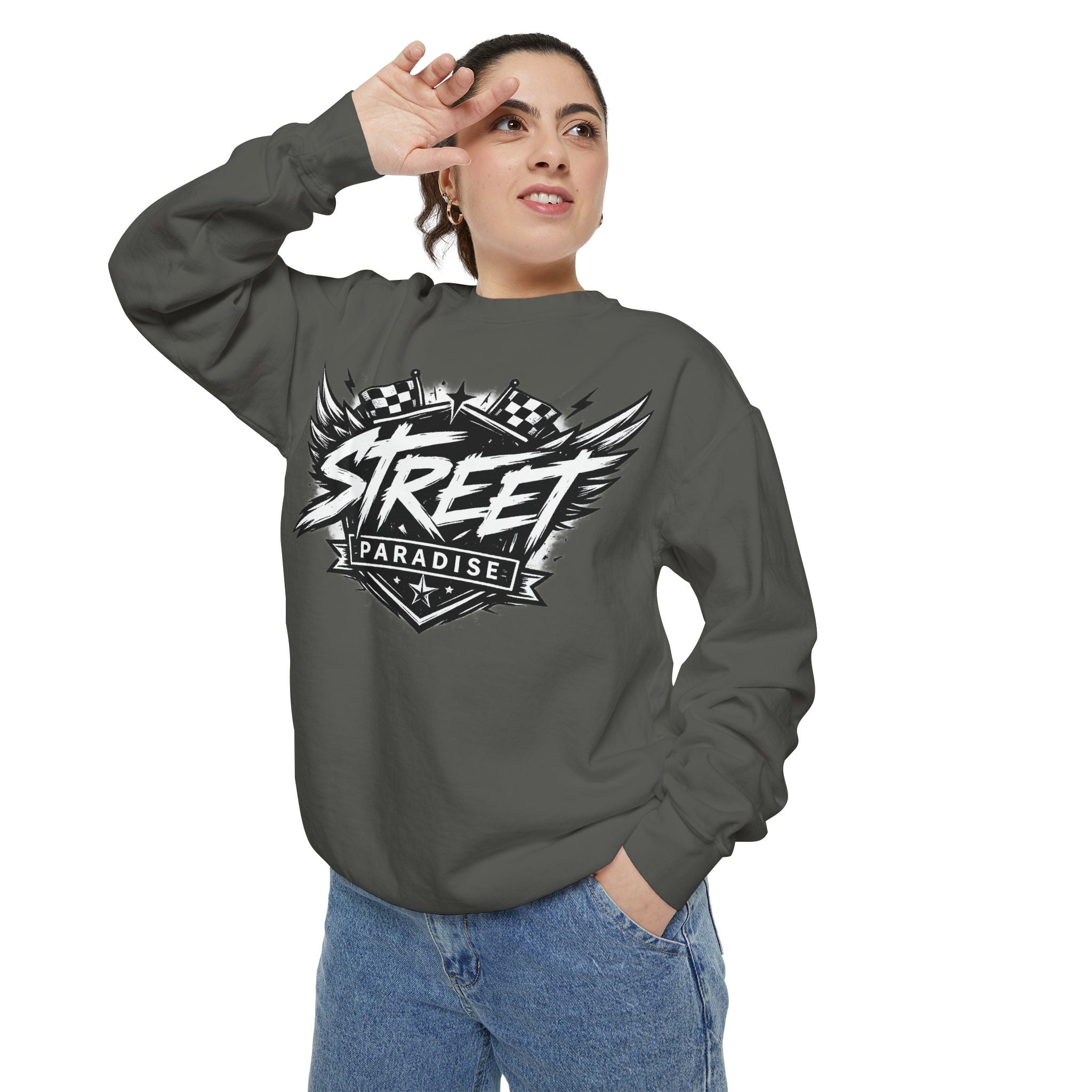 Street Paradise Graphic Sweatshirt — Retro Urban Crewneck