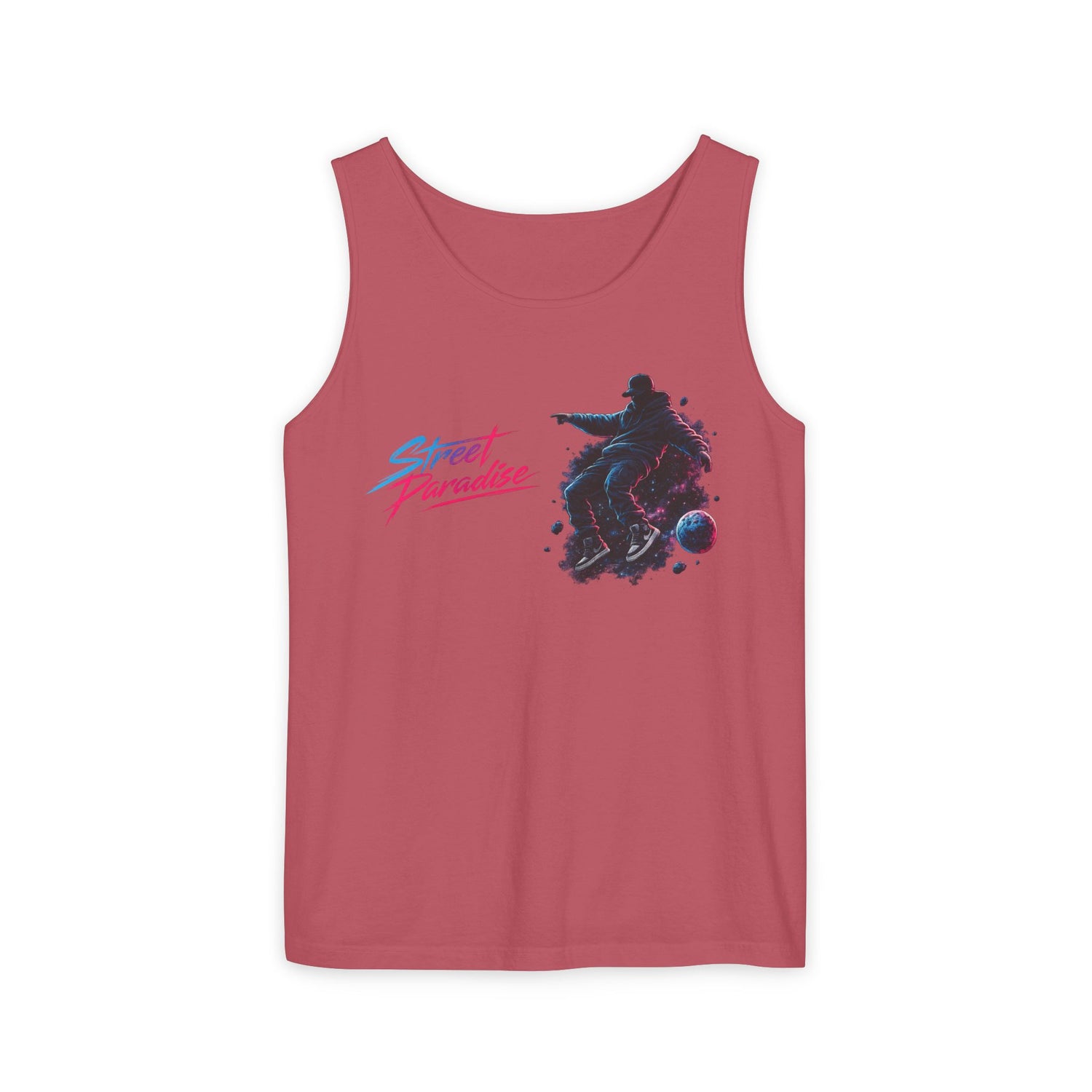 Street Paradise Skate Tank Top — Retro Vaporwave Skateboard Graphic Tank