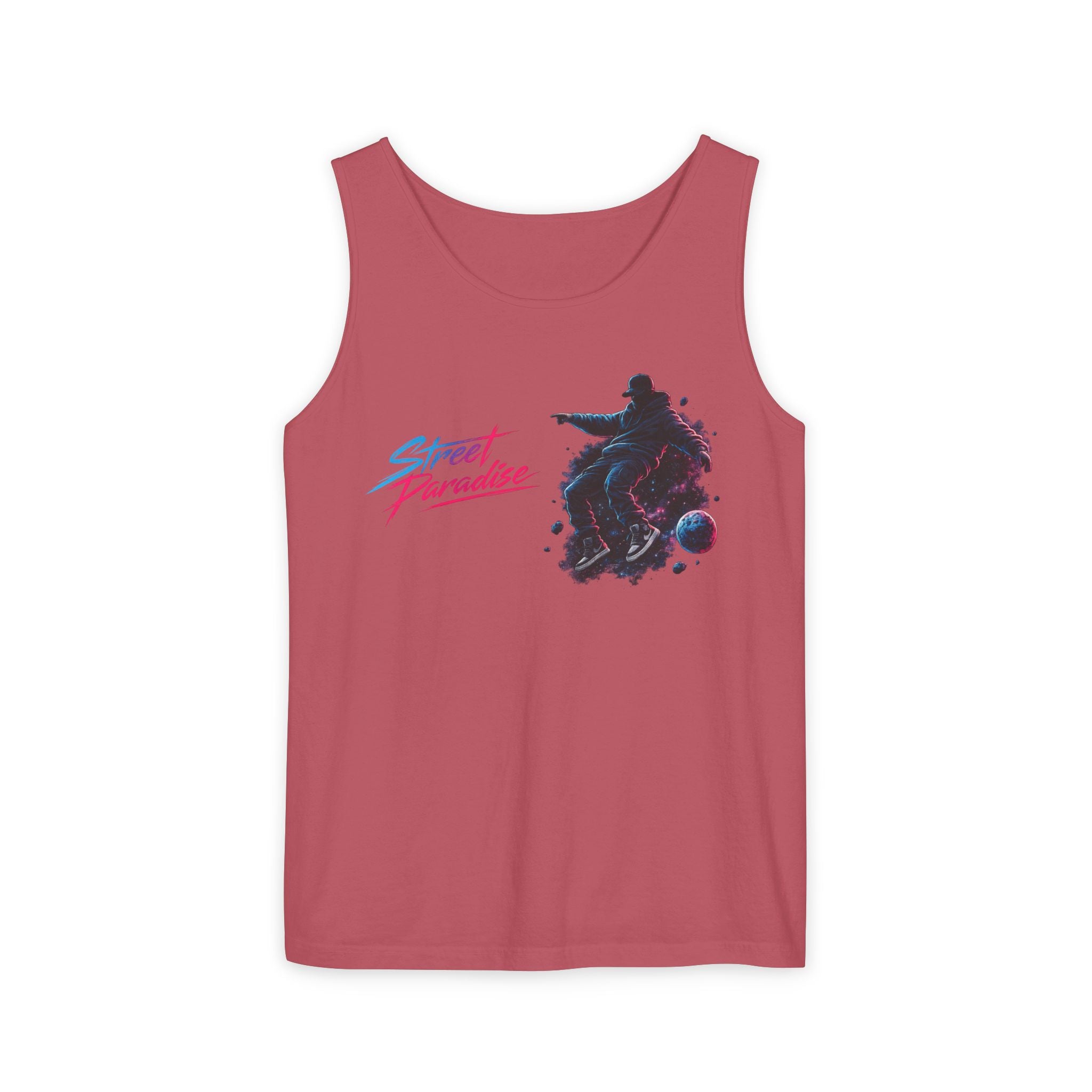 Street Paradise Skate Tank Top — Retro Vaporwave Skateboard Graphic Tank