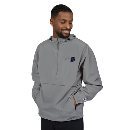 Champion Packable Anorak Jacket — Small Floral Logo Windbreaker