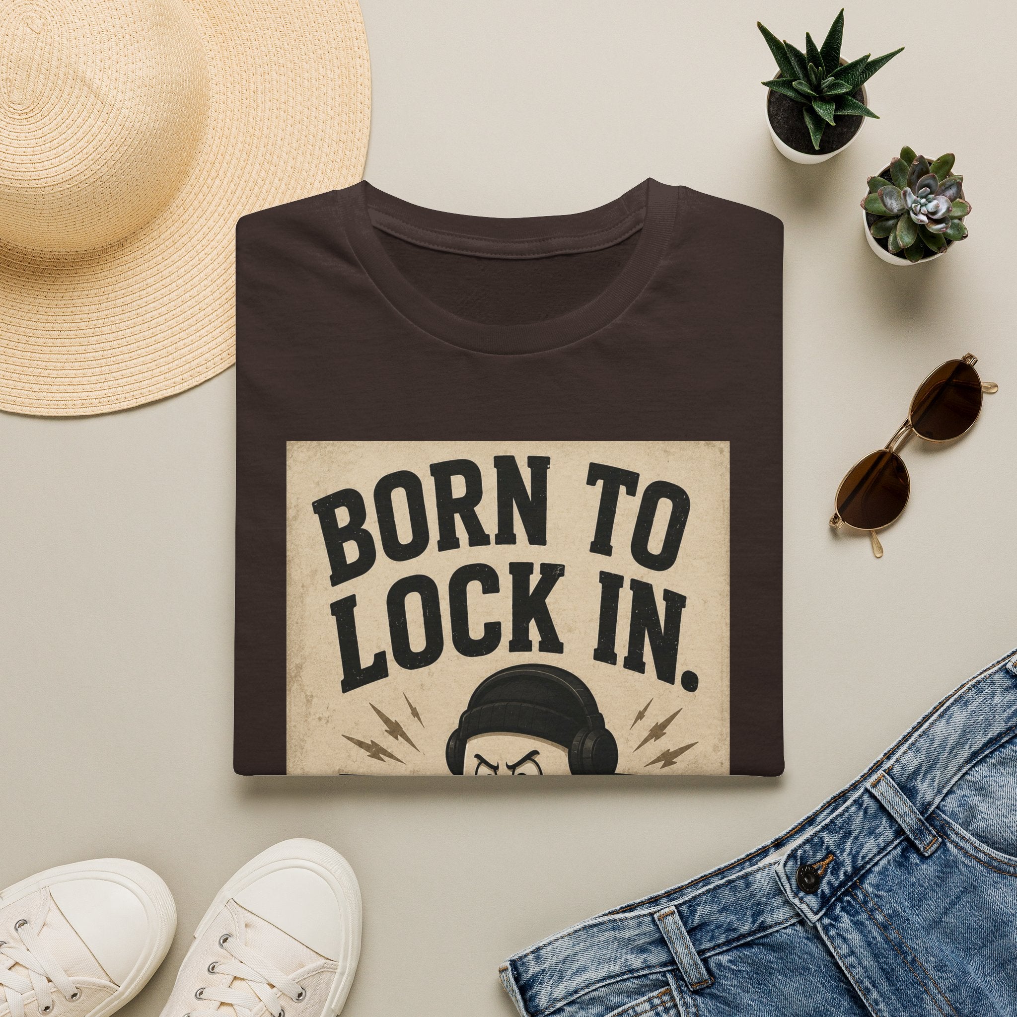 Born to Lock In T-Shirt — Gamer Focused Retro Gaming Tee