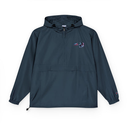 Champion Packable Anorak Jacket — Small Floral Logo Windbreaker
