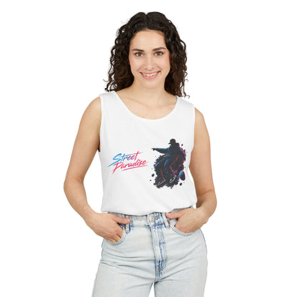 Street Paradise Skate Tank Top — Retro Vaporwave Skateboard Graphic Tank