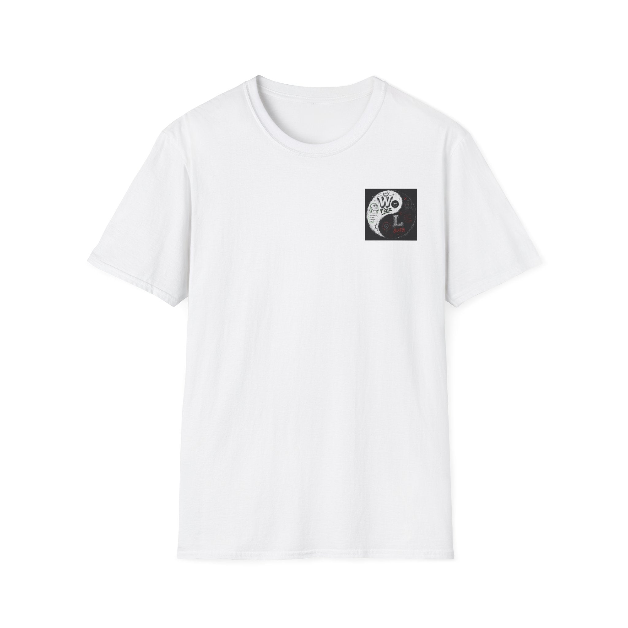 Moon & Waves Pocket T‑Shirt — 'We Ride the Light' Minimal Surf Graphic