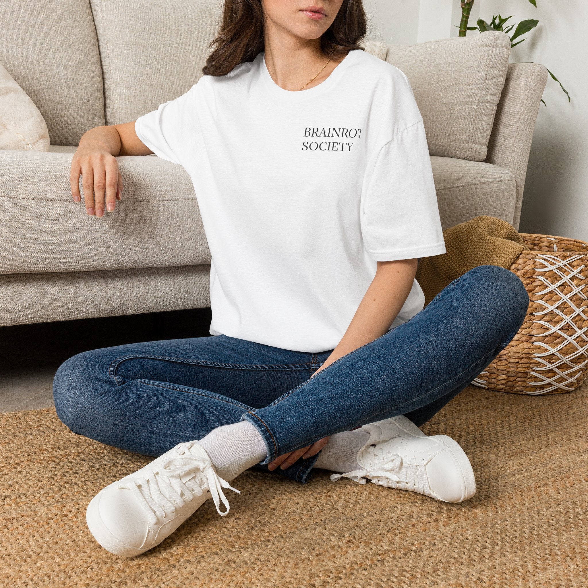 Brainrot Society T‑Shirt — Minimalist Chest Logo Tee