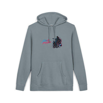 Street Paradise Hoodie — Retro Neon Skate Graphic Pullover