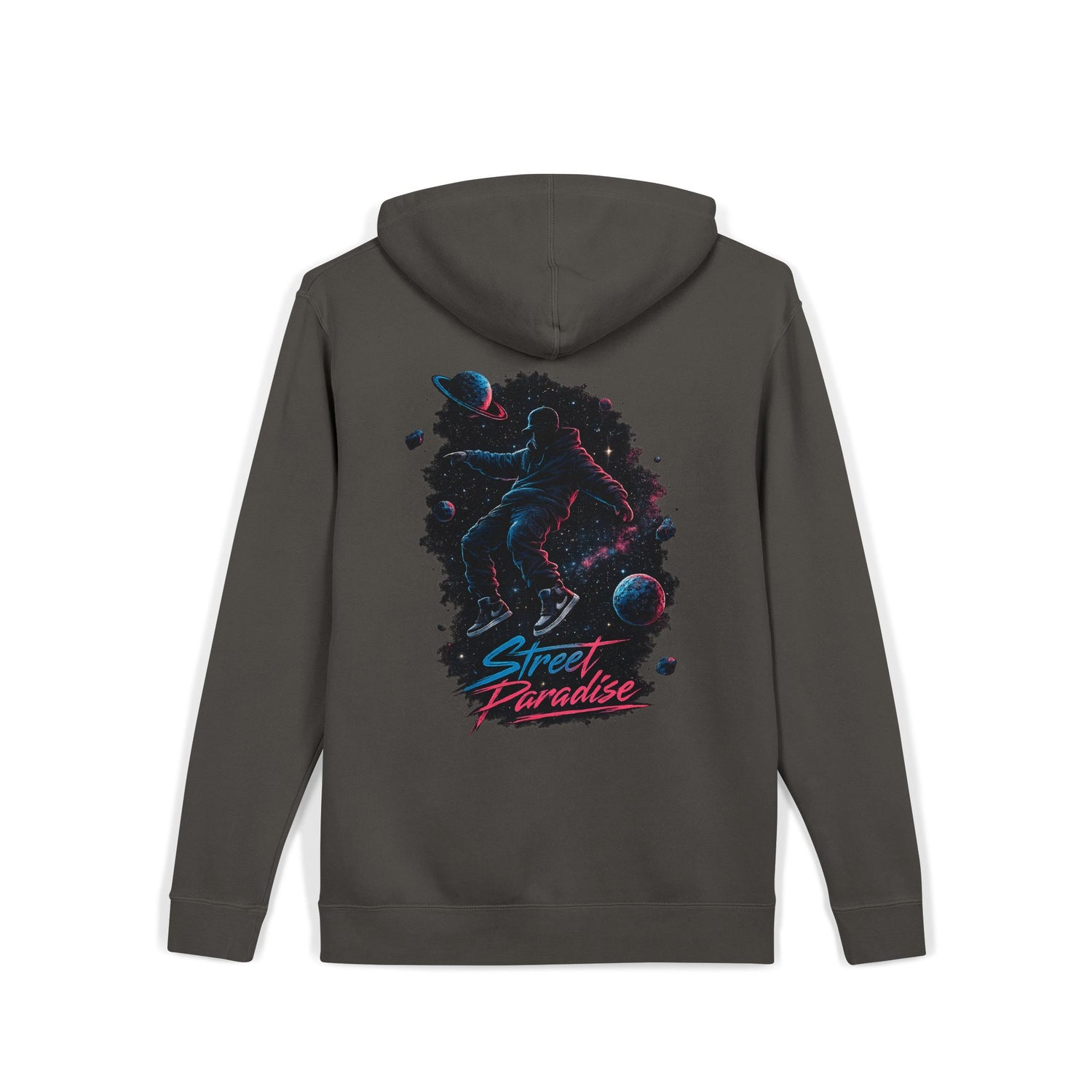 Street Paradise Hoodie — Retro Neon Skate Graphic Pullover