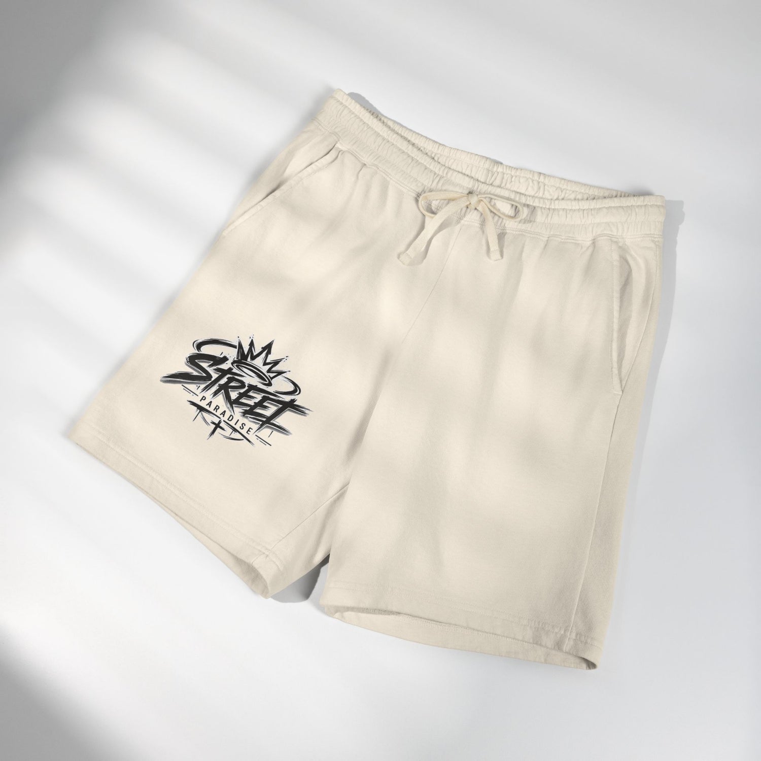 Street Crown Fleece Sweat Shorts — Garment-Dyed Lightweight Lounge Shorts