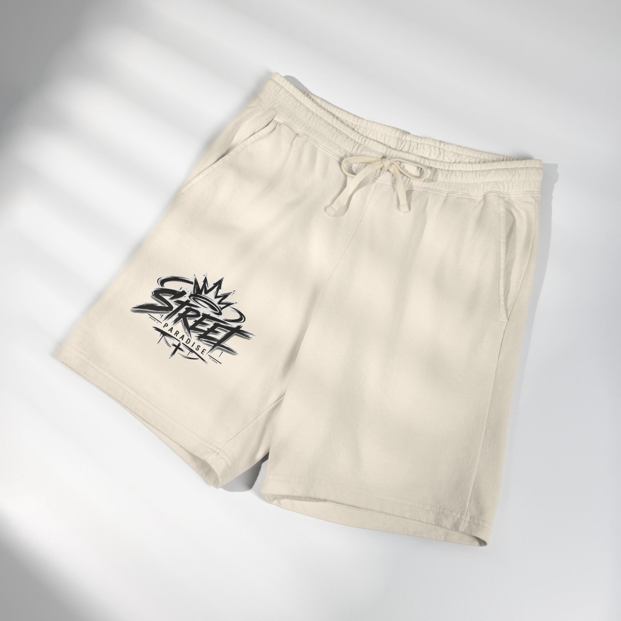 Street Crown Fleece Sweat Shorts — Garment-Dyed Lightweight Lounge Shorts