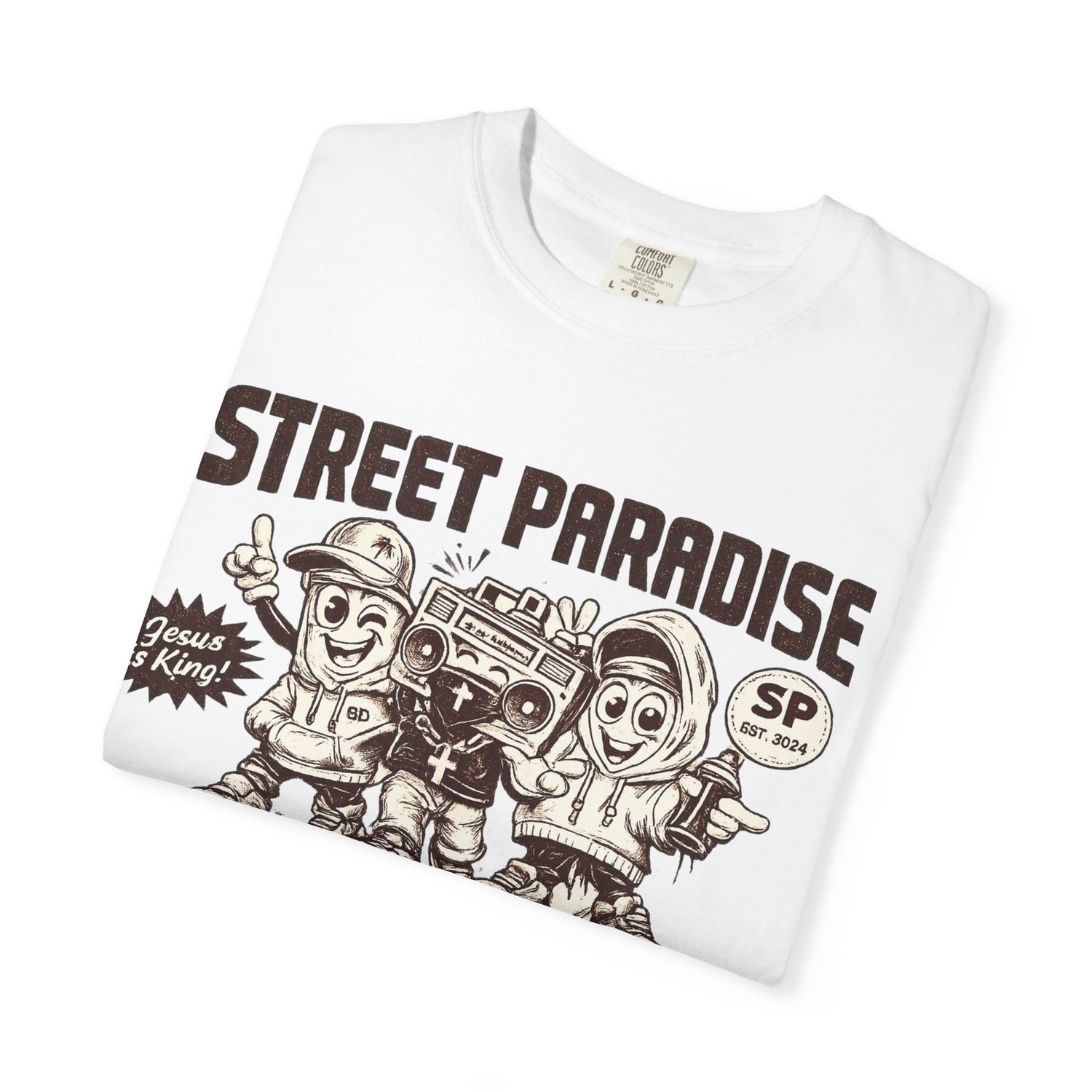 Street Paradise Graphic T-Shirt — "Heavenly Gear" Retro Skate Crew Tee
