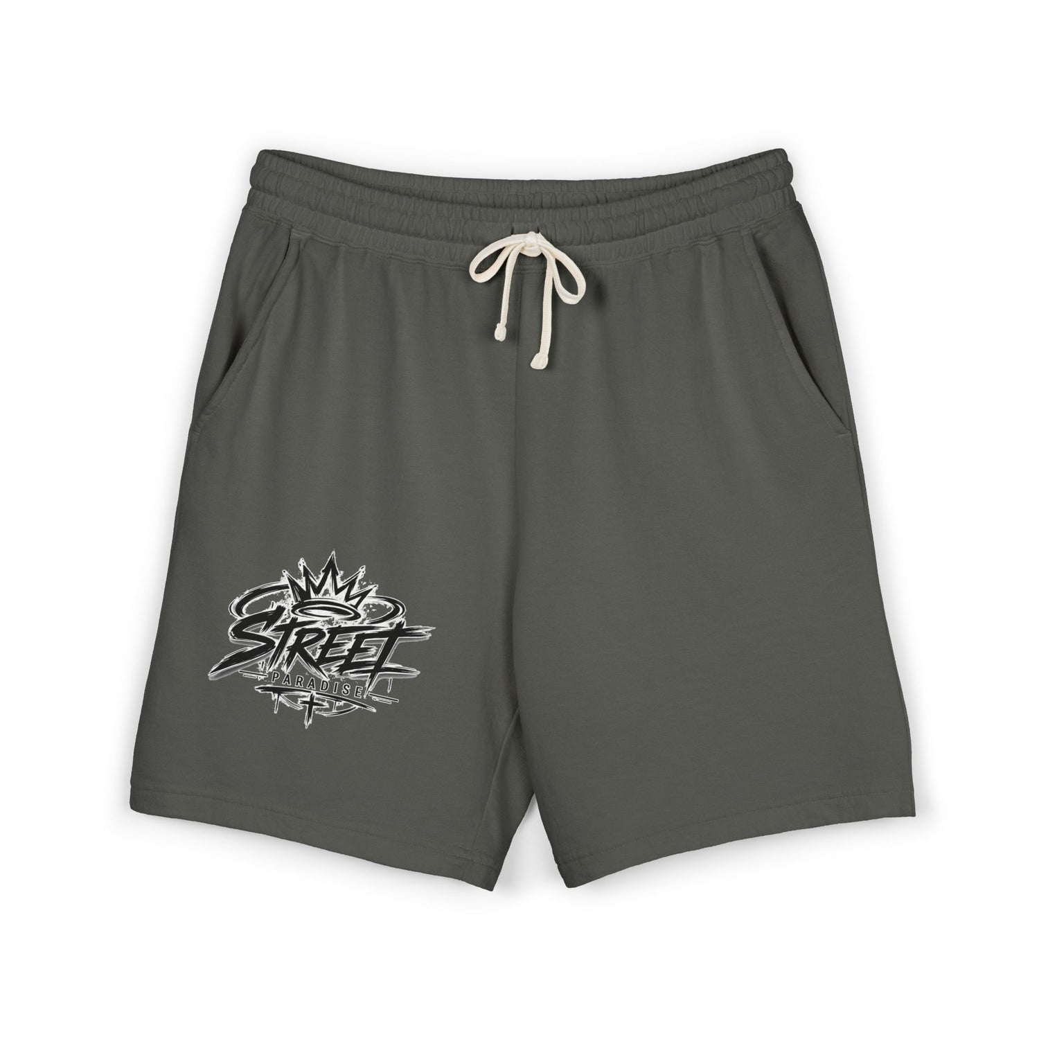 Street Crown Fleece Sweat Shorts — Garment-Dyed Lightweight Lounge Shorts