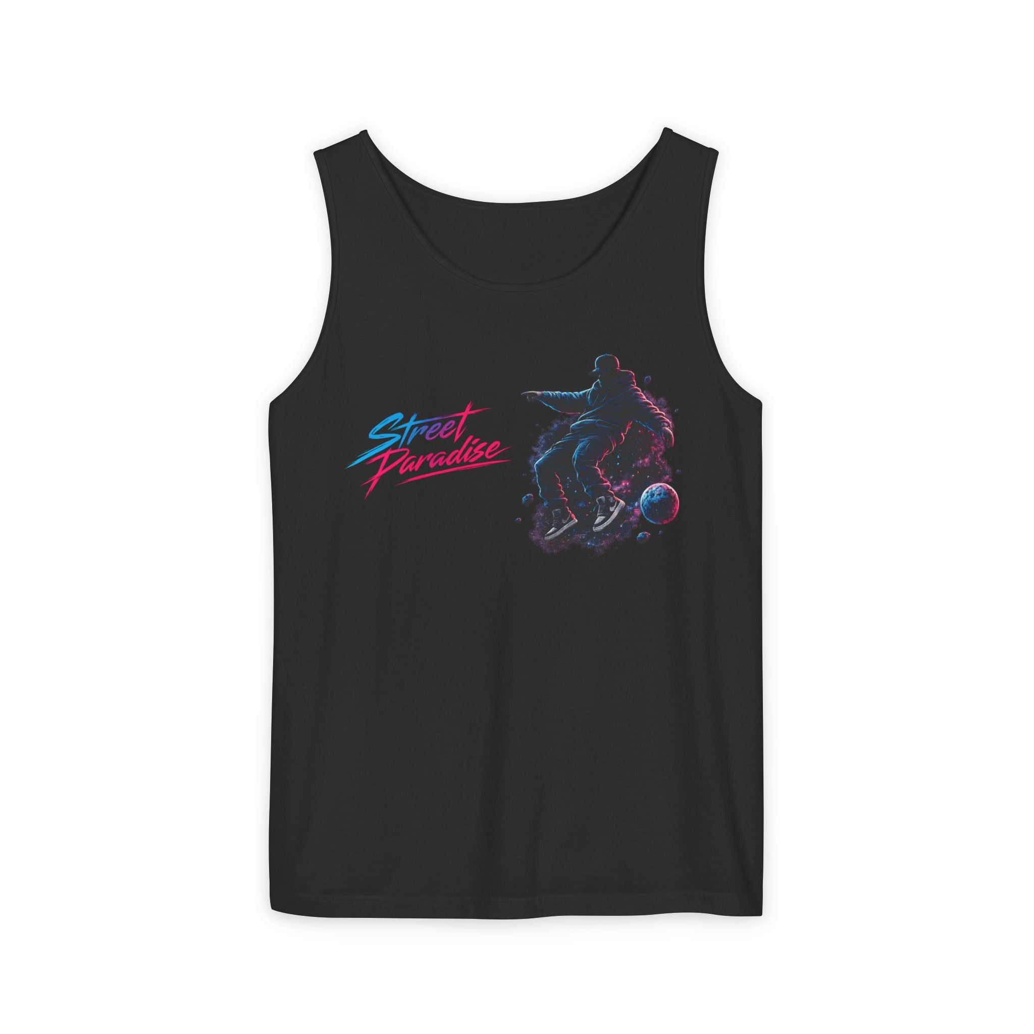 Street Paradise Skate Tank Top — Retro Vaporwave Skateboard Graphic Tank