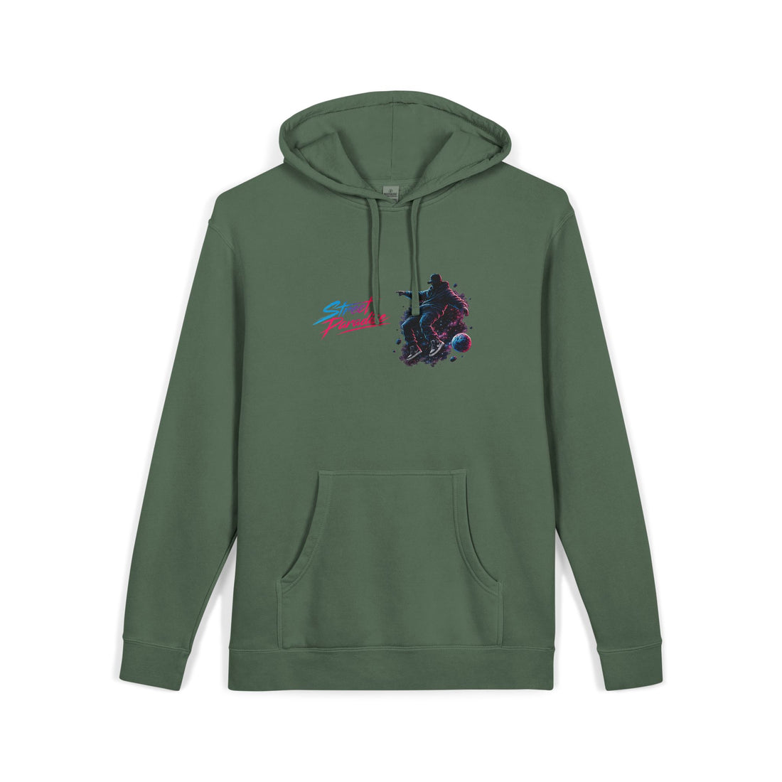 Street Paradise Hoodie — Retro Neon Skate Graphic Pullover