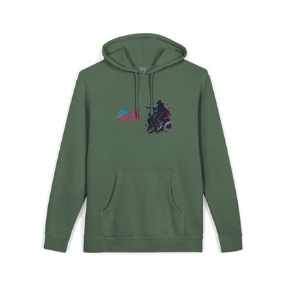Street Paradise Hoodie — Retro Neon Skate Graphic Pullover