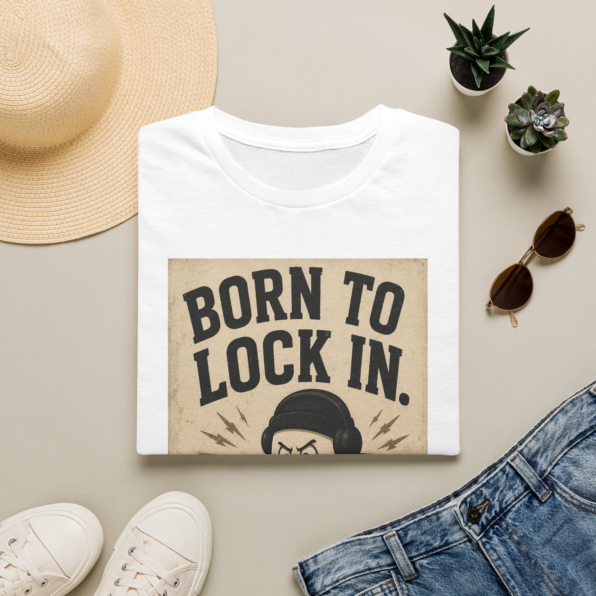 Born to Lock In T-Shirt — Gamer Focused Retro Gaming Tee