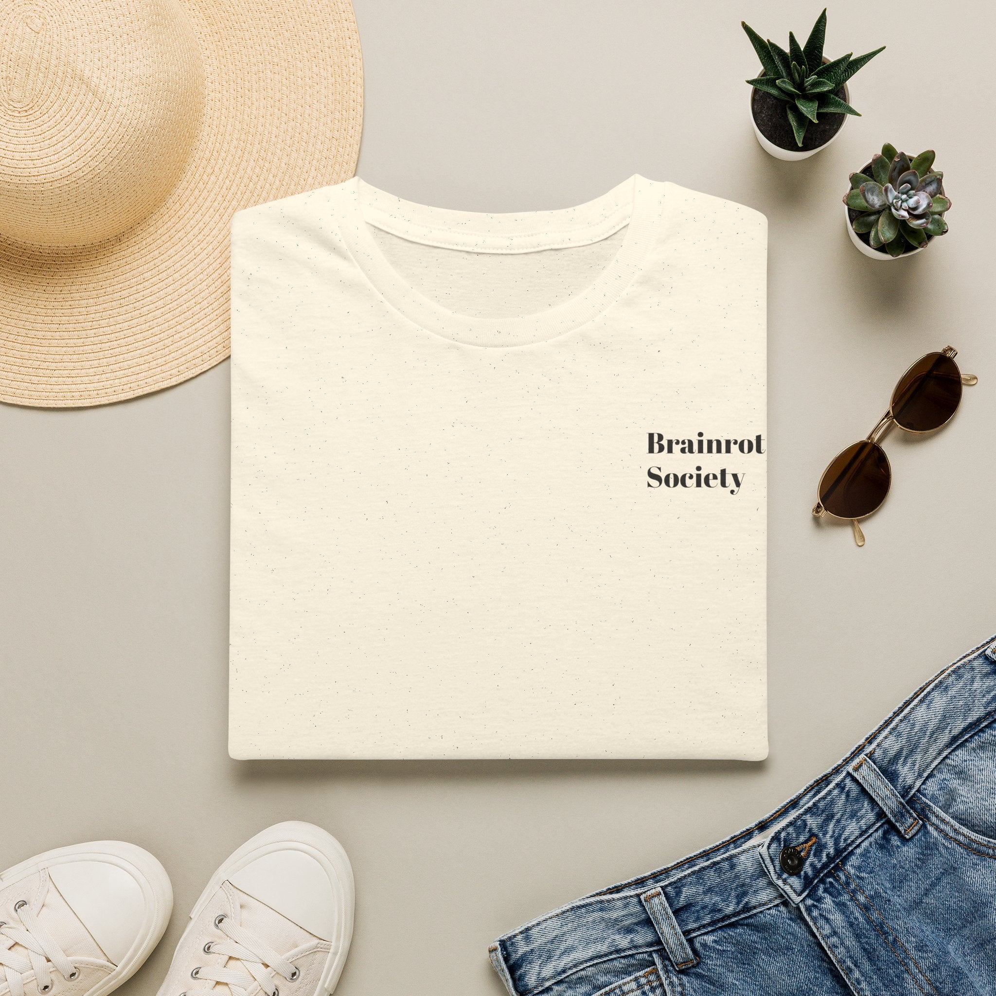 Brainrot Society Minimalist Chest Logo T-Shirt