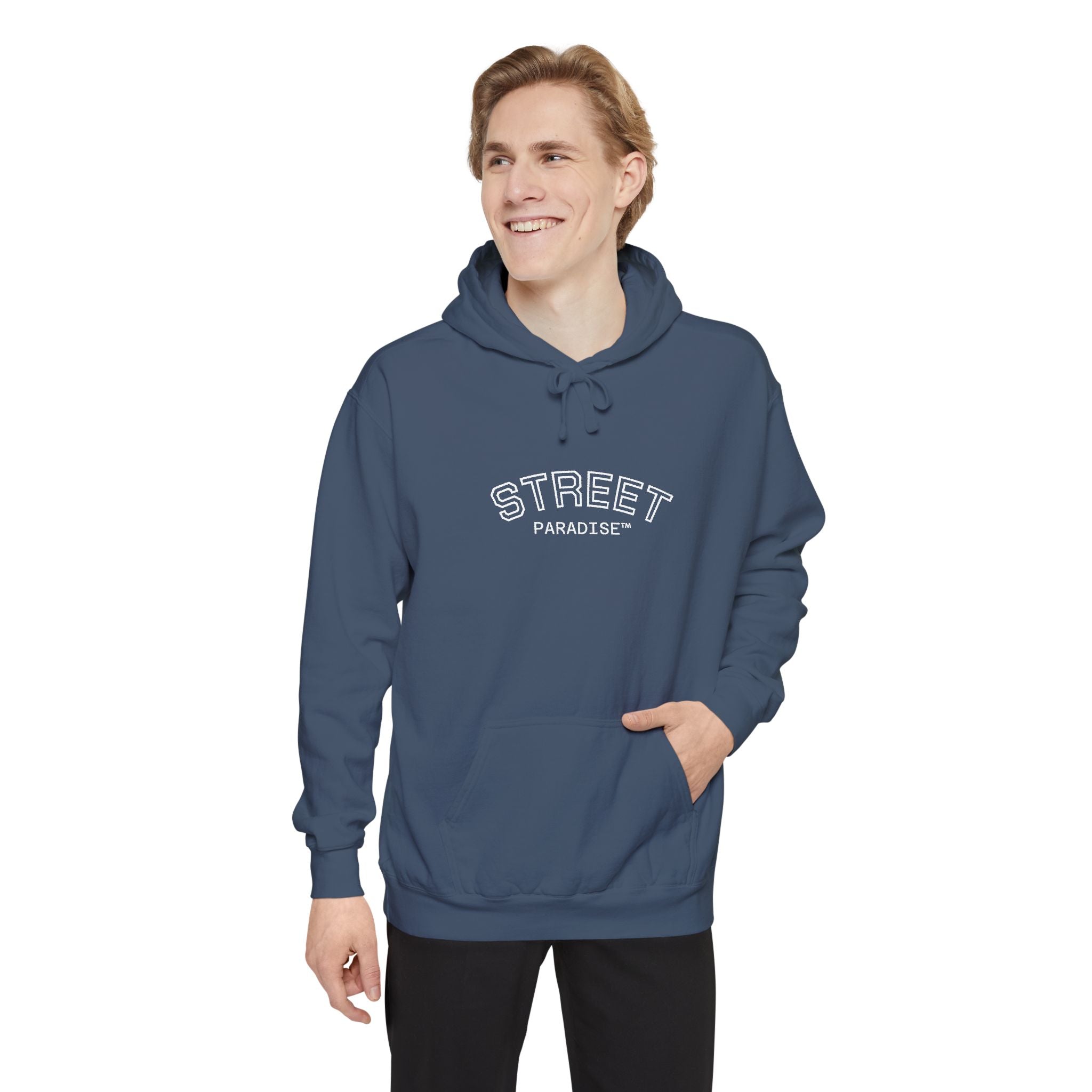 Street Paradise Hoodie — Garment-Dyed Cozy Pullover
