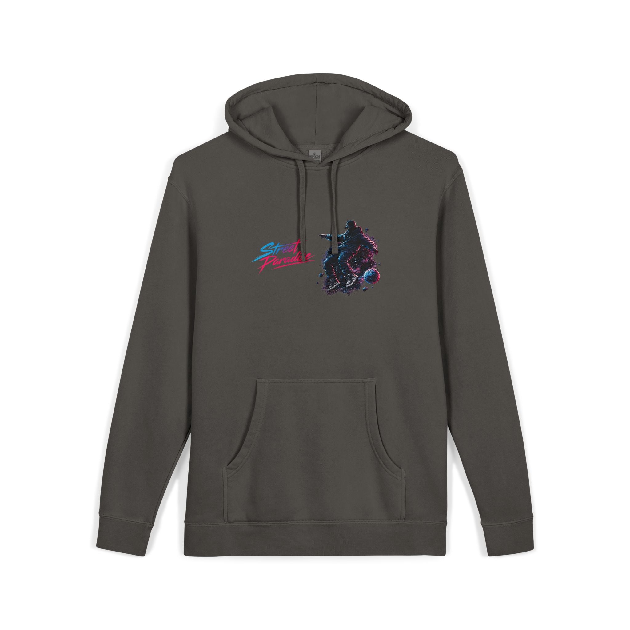 Street Paradise Hoodie — Retro Neon Skate Graphic Pullover